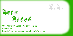 mate milch business card